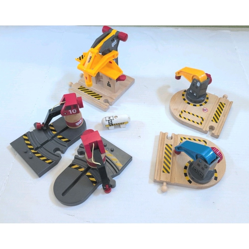 BRIO Railway Freight Goods 5 Crane Bundle Lot - #33280, #36023, Harbor Crane